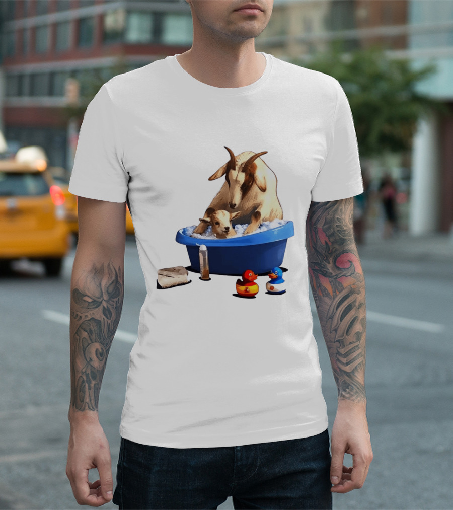 Spain Argentina Rubber Duckies Goat Bath Fun Time T-Shirt