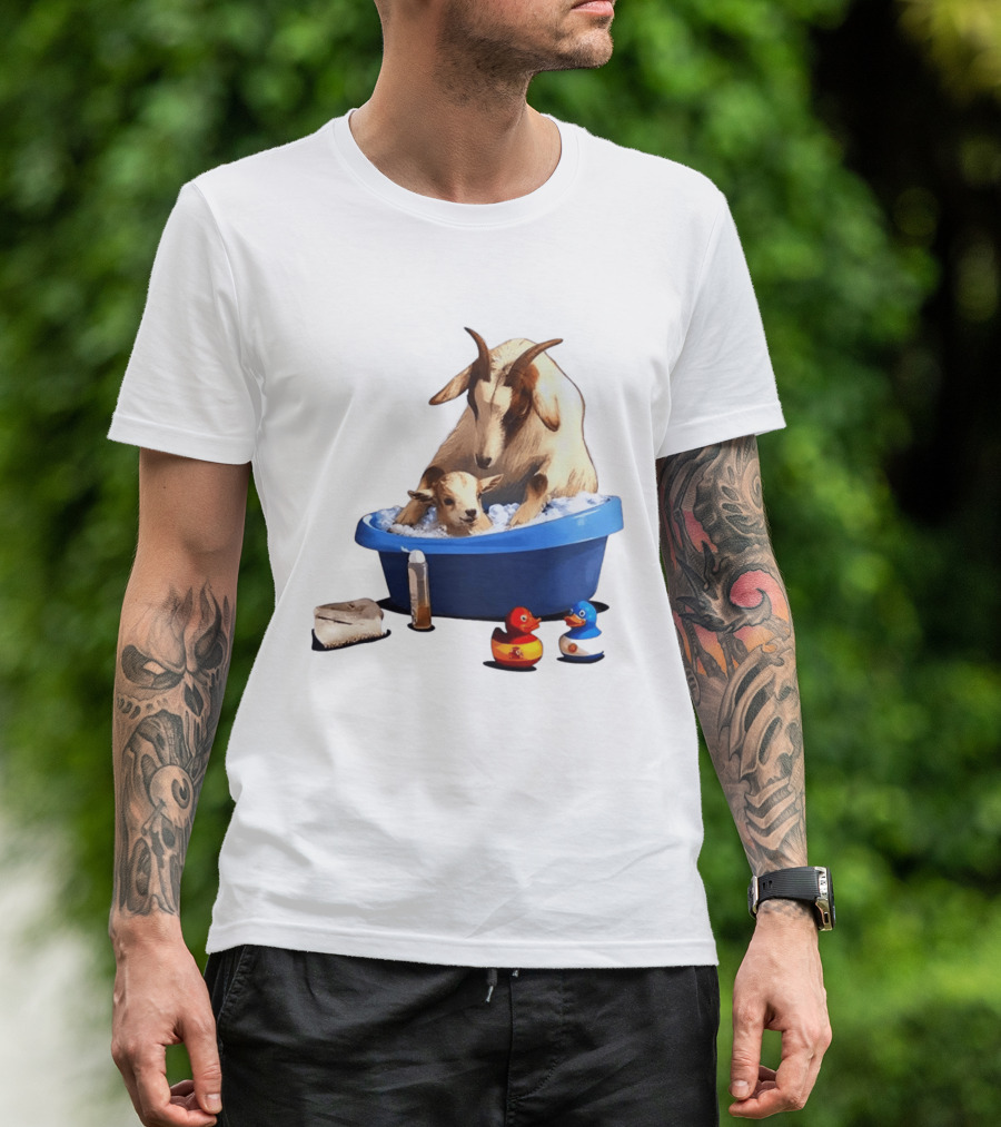 Spain Argentina Rubber Duckies Goat Bath Fun Time T-Shirt