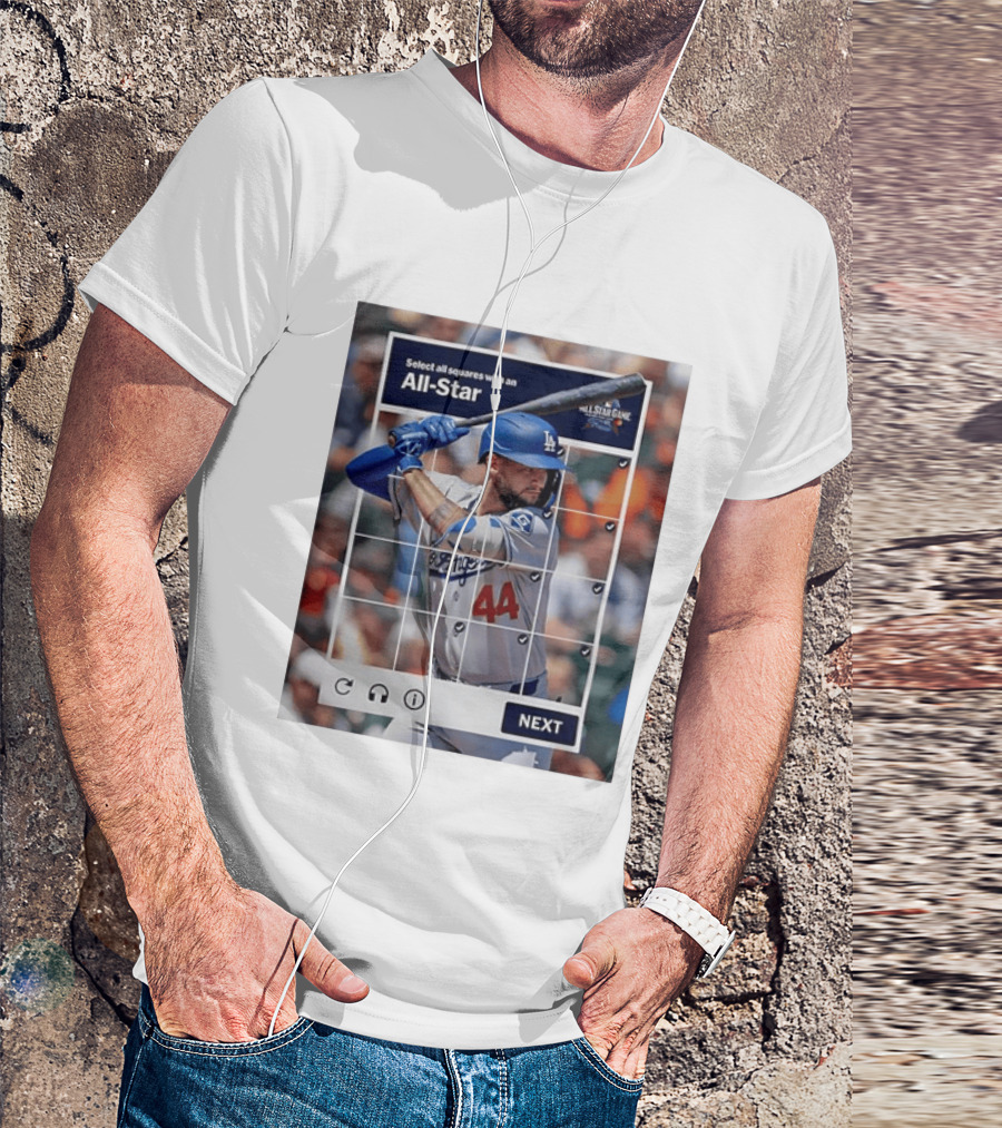 Select All Squares With An All Star Los Angeles Dodgers Baseball Meme T-Shirt