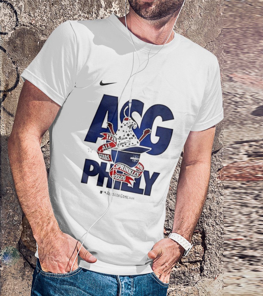Nike MLB ASG Philly All Star Game 2026 1776 Theme Sprinkles T-Shirt
