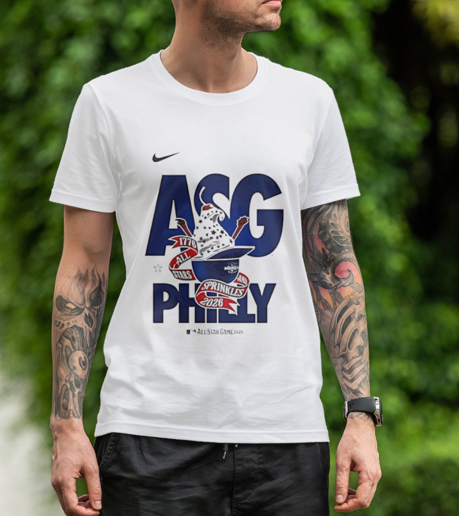 Nike MLB ASG Philly All Star Game 2026 1776 Theme Sprinkles T-Shirt