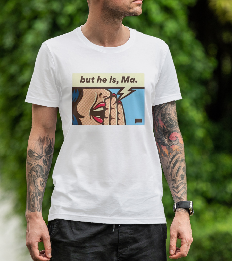 The Real Housewives Of Rhode Island But He Is Ma Pop Art Style Comic Speech Bubble T-Shirt