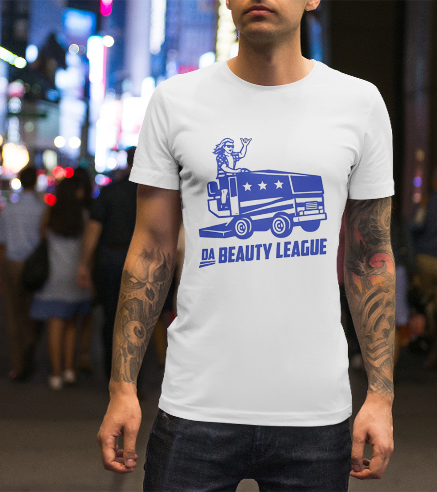 USA Wheels Zamboni Driver Da Beauty League Hockey T-Shirt