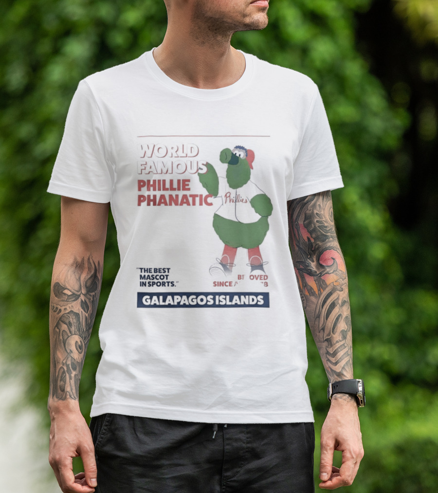 World Famous Phillie Phanatic Galapagos Islands April 1978 Phillies T-Shirt
