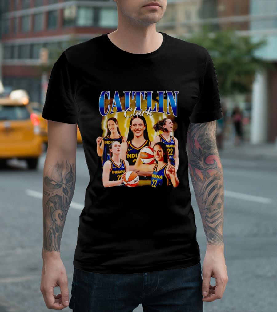 Caitlin Clark 22 Indiana Fever Basketball Star Player Highlights T-Shirt