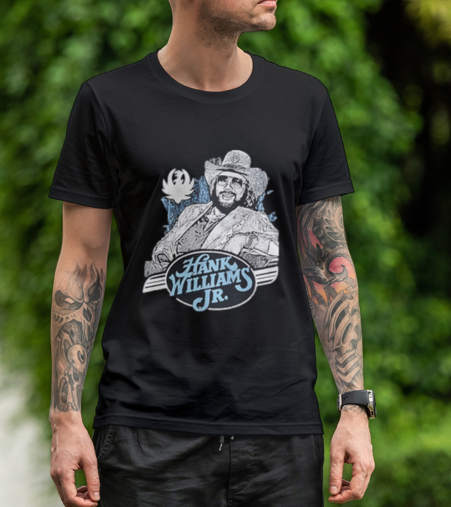 Hank Williams Jr 90s Anniversary Iconic Cowboy T-Shirt