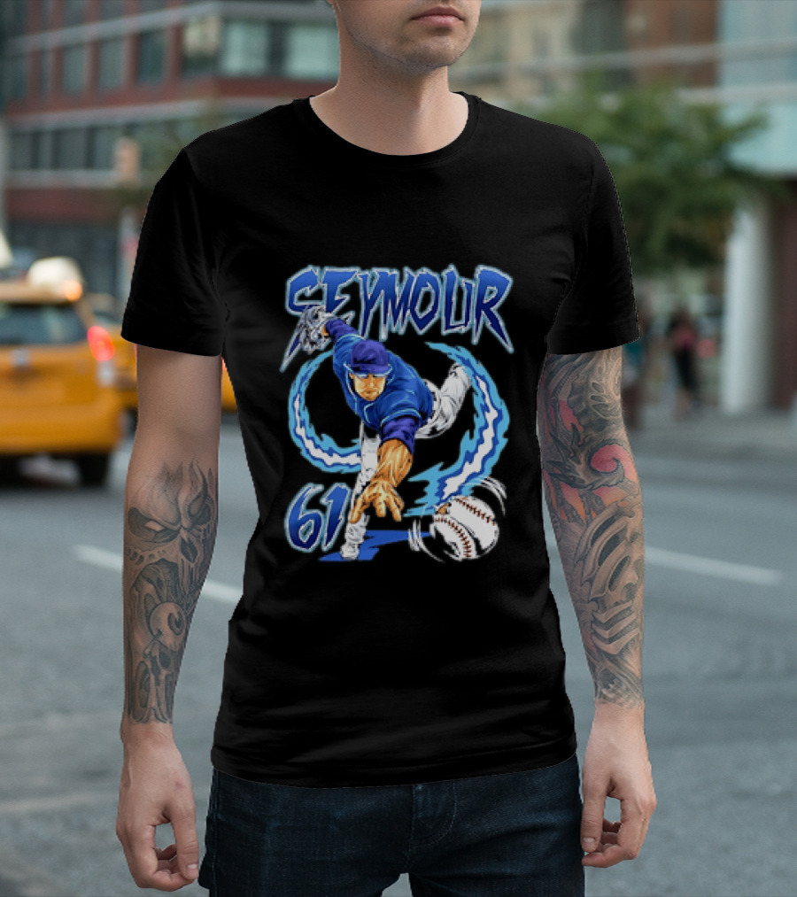 Seymour 61 Pitcher Action Tampa Bay Rays T-Shirt