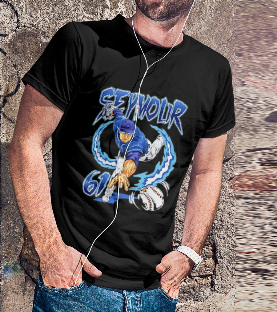 Seymour 61 Pitcher Action Tampa Bay Rays T-Shirt