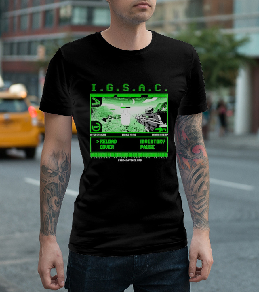 I.G.S.A.C Reload Cover Inventory Pause Gaming Interface Display T-Shirt