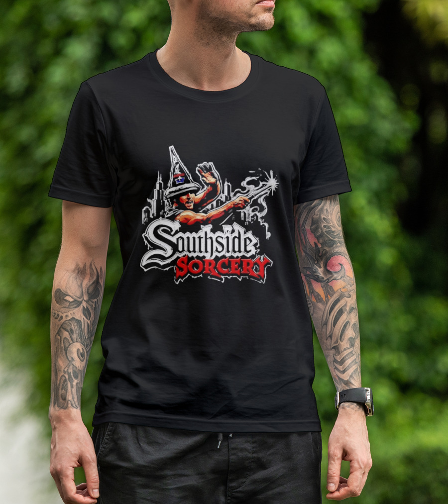 Southside Sorcery Chicago Wizard Magic Skyline Spellbinding T-Shirt