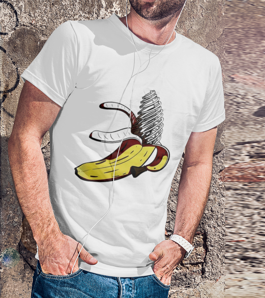 Anatomical Banana Skeleton Surreal Peeled Fruit T-Shirt