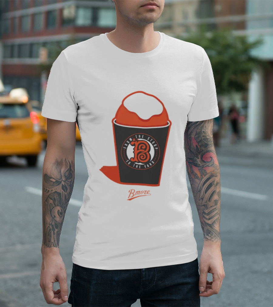 Baltimore Orioles From The Stoop To The Yard Snowball Bmore T-Shirt