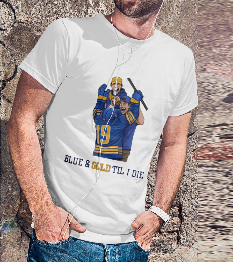 Buffalo Sabres Blue & Gold Til I Die Peyton Krebs 19 Hockey Fans T-Shirt