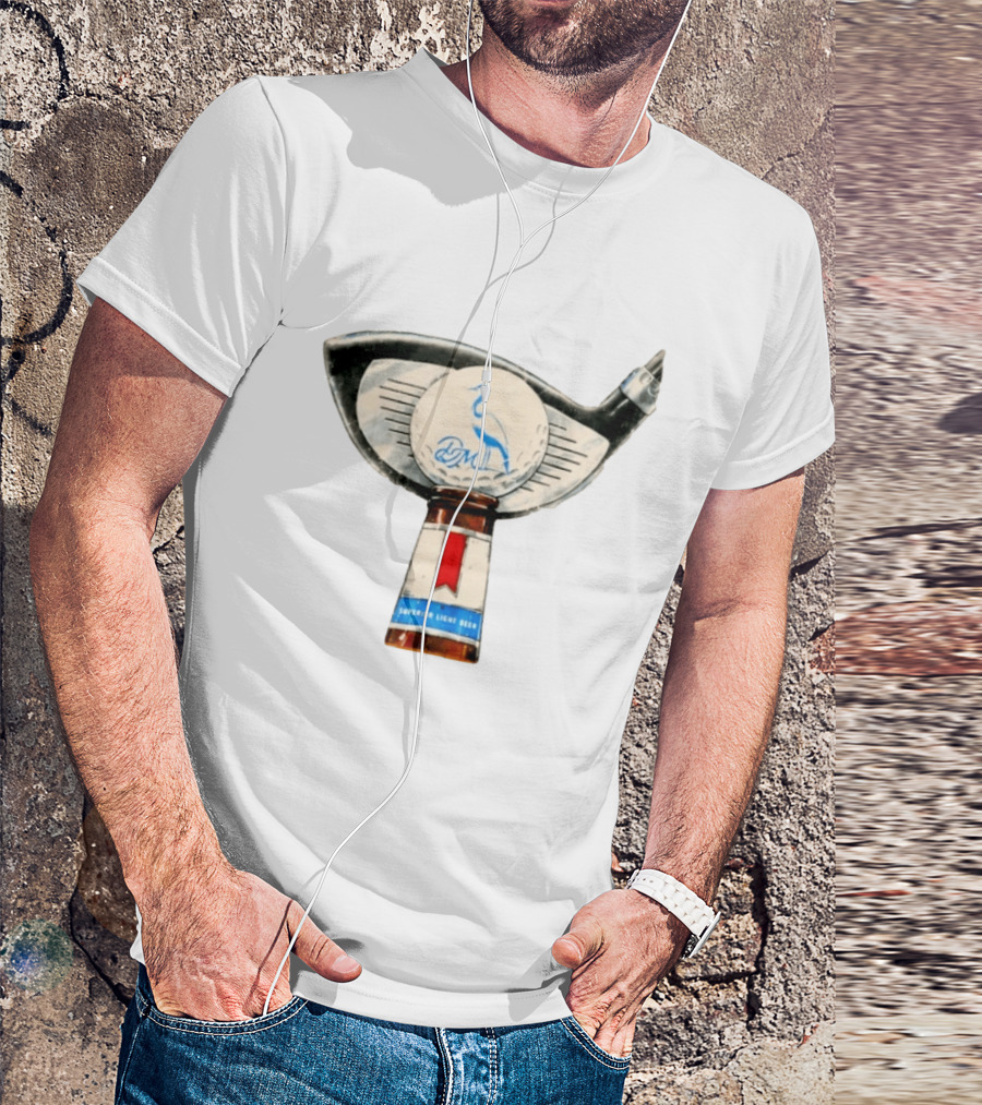 Dirty Marsh Superior Light Beer Golf Heron Bird Tap Handle T-Shirt