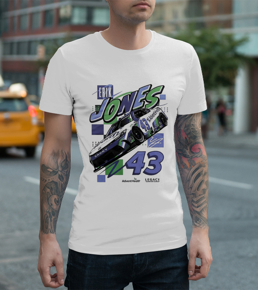 Erik Jones 43 Legacy Motor Club Toyota Camry Racing Team NASCAR T-Shirt