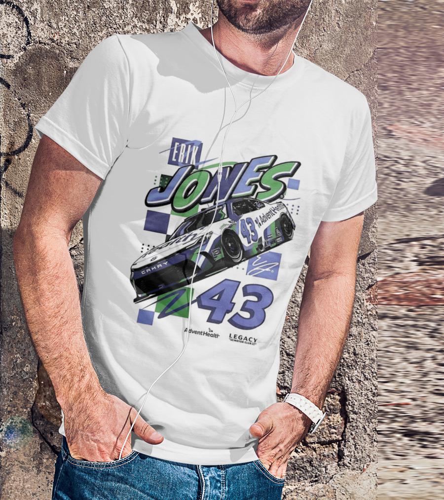 Erik Jones 43 Legacy Motor Club Toyota Camry Racing Team NASCAR T-Shirt