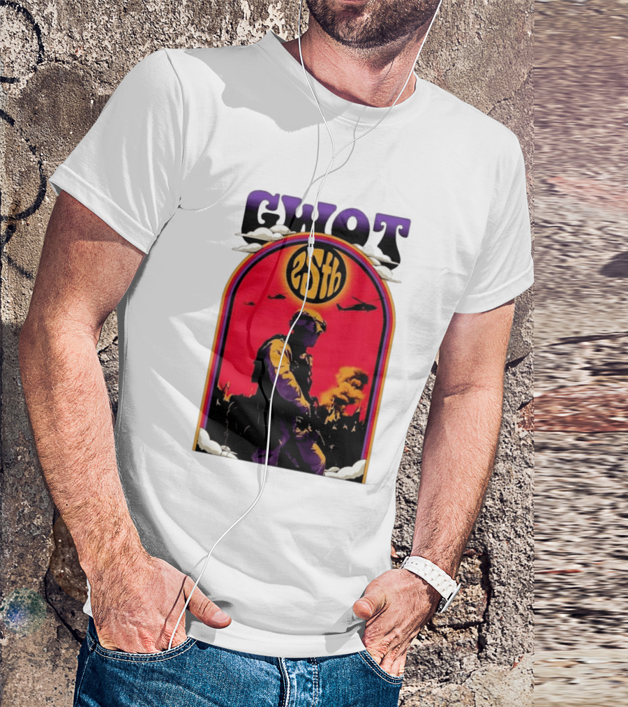 GWOT 25th Anniversary Soldier Helicopters Fire T-Shirt
