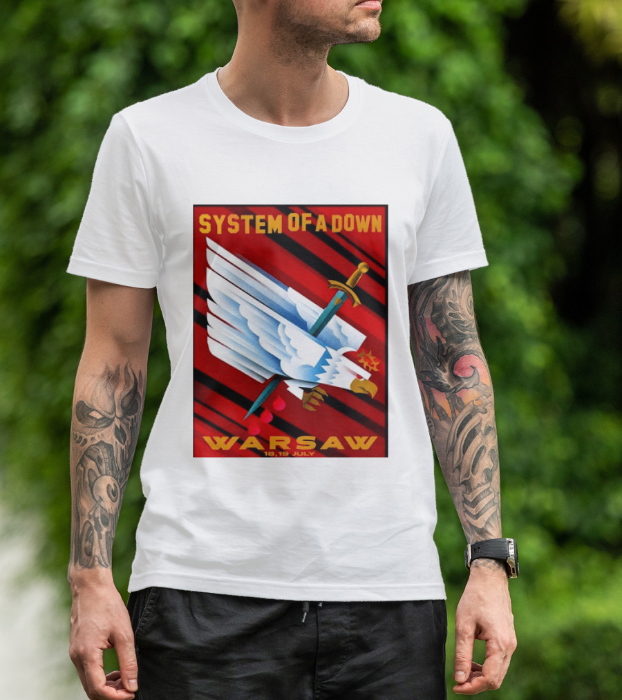 System Of A Down Warsaw Poland 2026 PGE Narodowy 18 19 July Exclusive Venue T-Shirt
