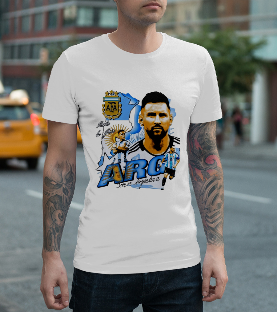 Argentina Lionel Messi Lautaro Martinez AFA Hasta La Gloria Somos Argentina T-Shirt