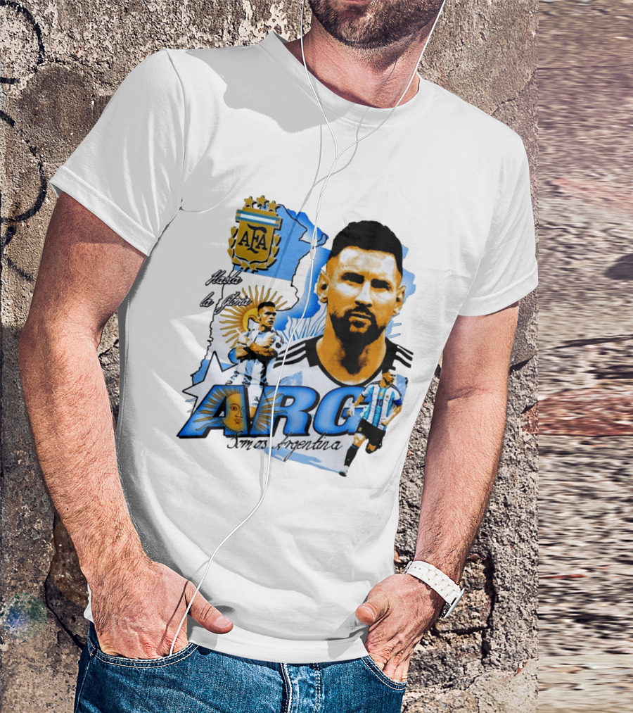 Argentina Lionel Messi Lautaro Martinez AFA Hasta La Gloria Somos Argentina T-Shirt