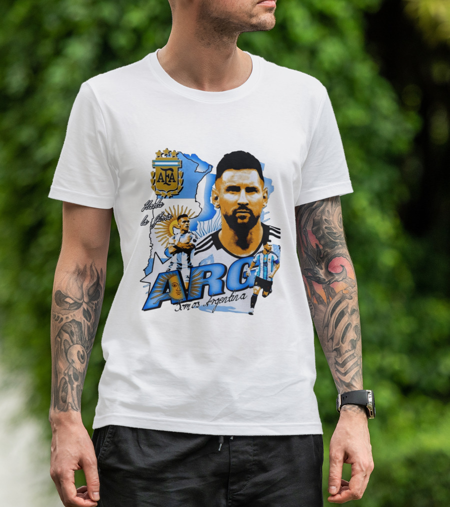 Argentina Lionel Messi Lautaro Martinez AFA Hasta La Gloria Somos Argentina T-Shirt
