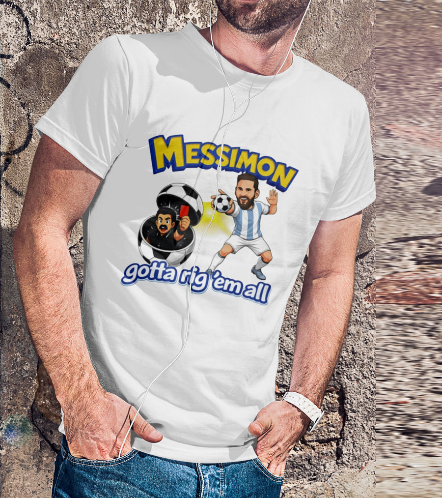 Messimon Soccer Fusion Gotta Rig 'em All Cartoon T-Shirt