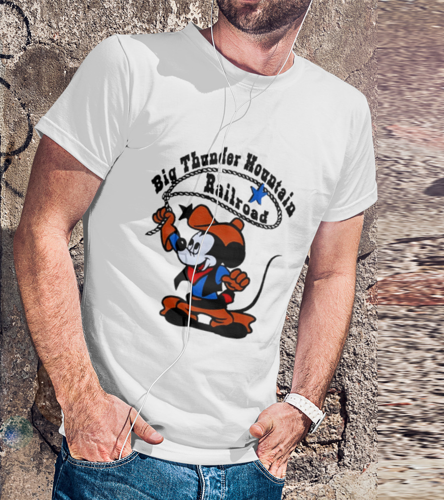 Mickey Mouse Cowboy Lasso Big Thunder Mountain Railroad T-Shirt