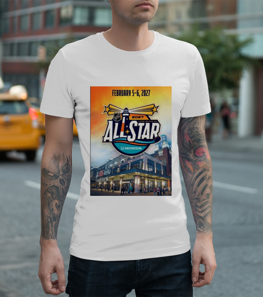 NHL All Star 2027 Honda February 5 6 UBS Arena Long Island NY T-Shirt