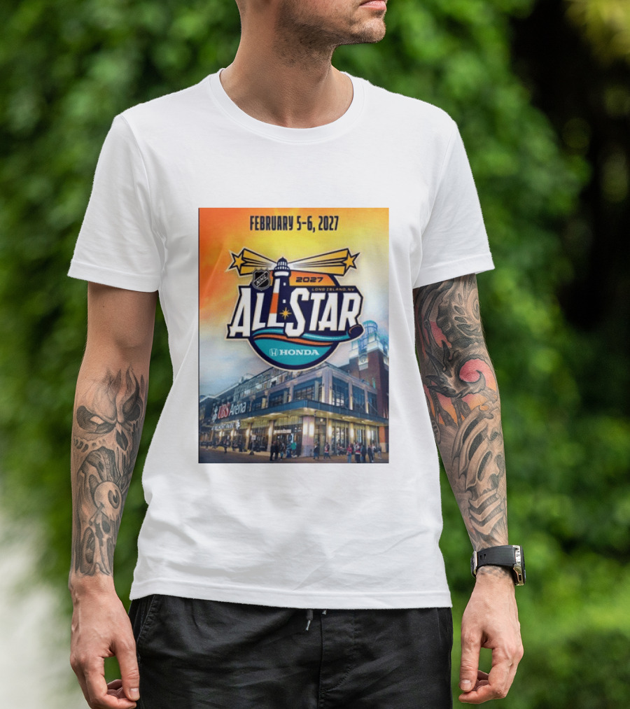 NHL All Star 2027 Honda February 5 6 UBS Arena Long Island NY T-Shirt