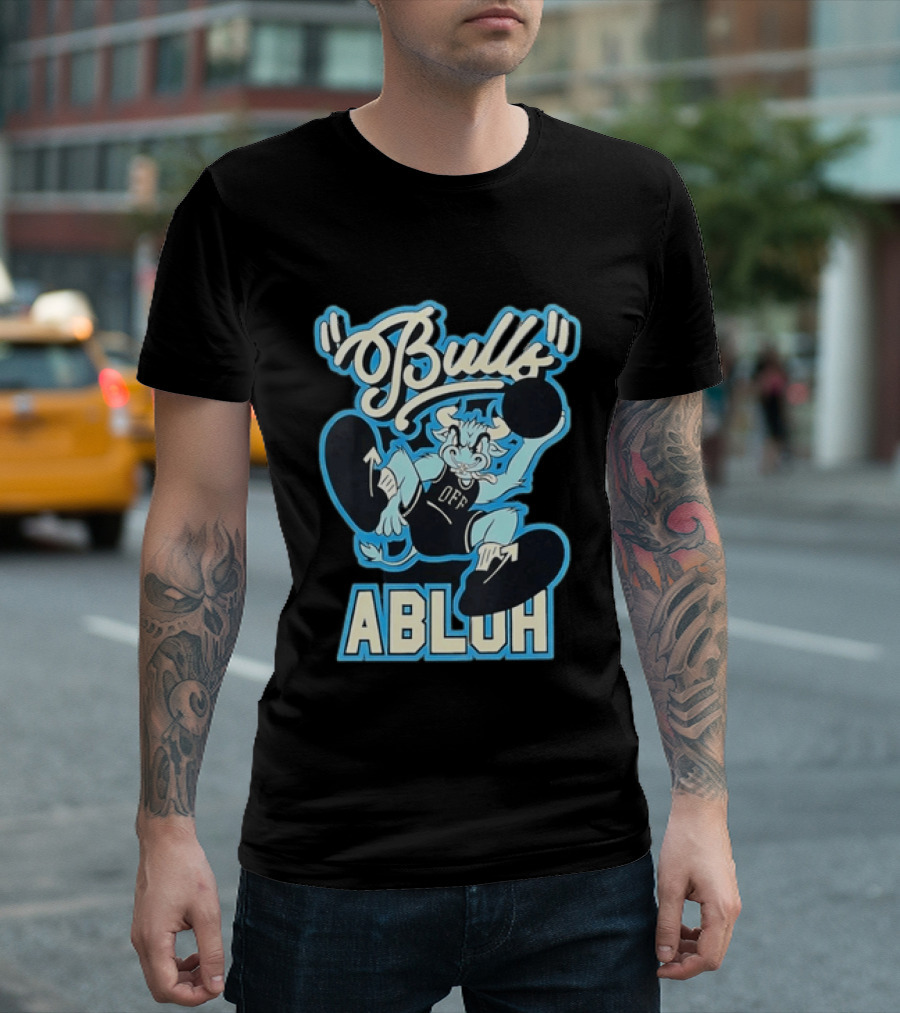 Off White Bulls Abloh Cartoon Basketball T-Shirt