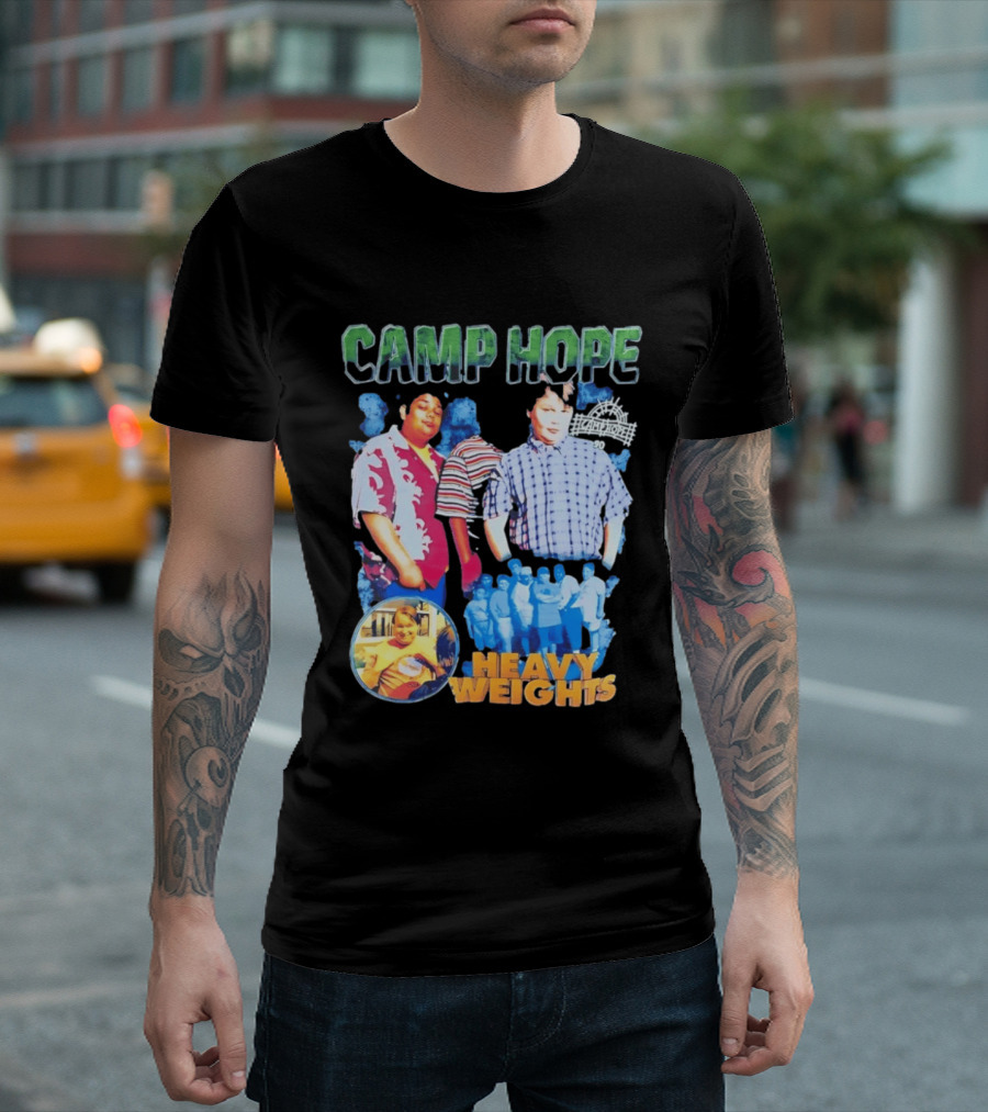 Camp Hope 90 Heavy Weights Featuring Characters From Cult T-Shirt