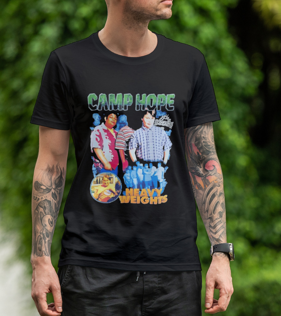 Camp Hope 90 Heavy Weights Featuring Characters From Cult T-Shirt