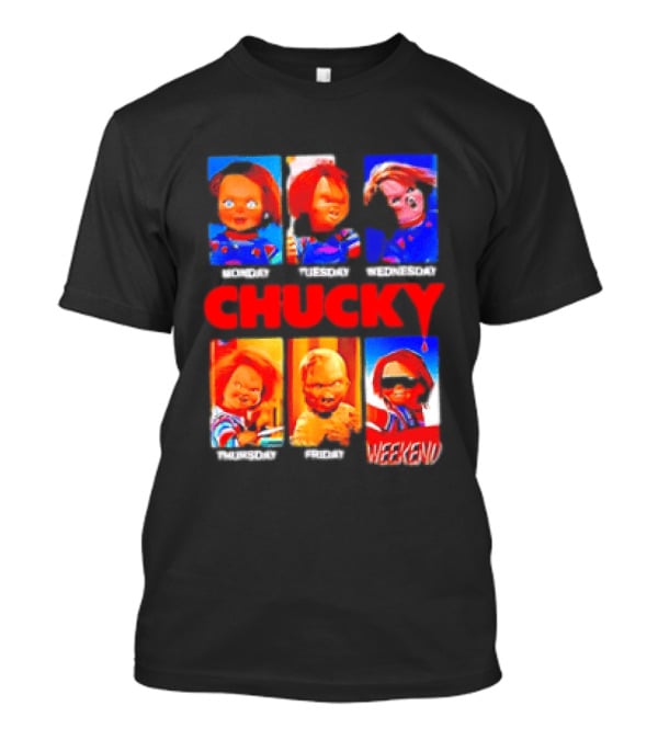 Child's Play Chucky Monday To Weekend Expressions T-Shirt