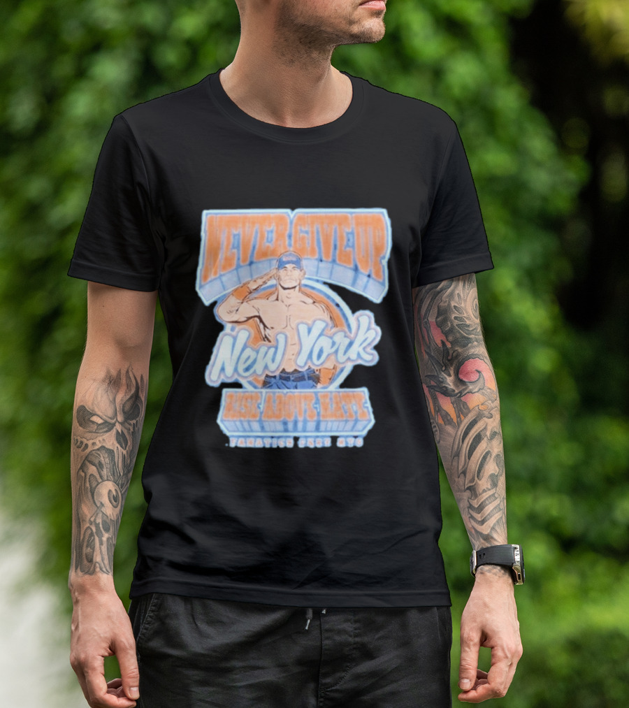 Never Give Up New York Rise Above Hate Fanatics Fest NYC T-Shirt