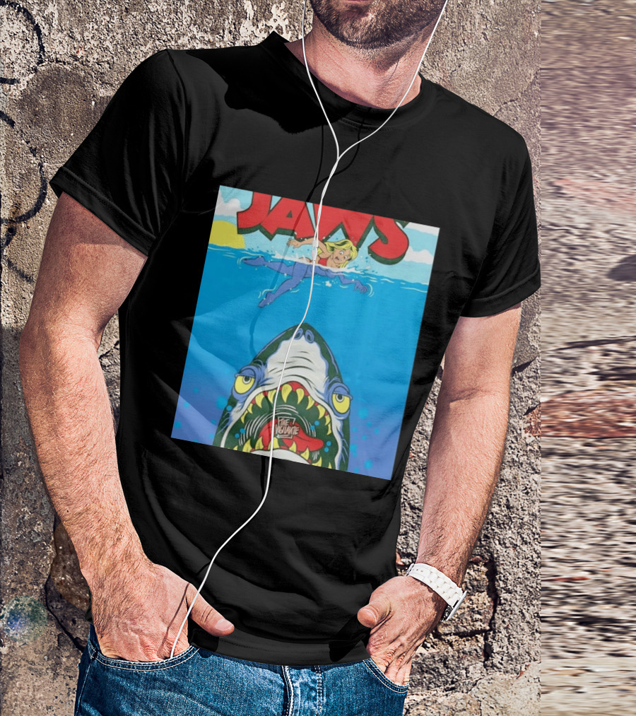 The Vigilante Jaws Shark Attack Comic Cartoon T-Shirt