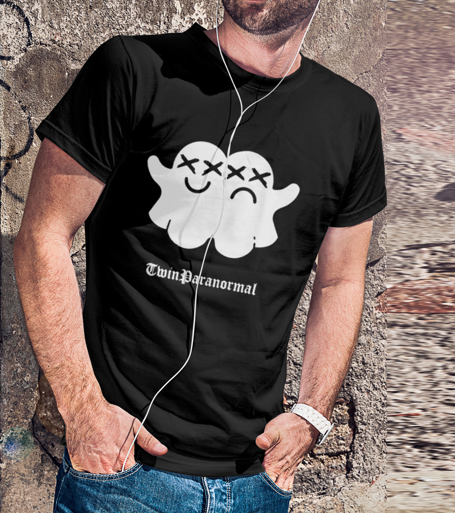 Twin Paranormal Ghost Duo Spooky Matching Spirits T-Shirt