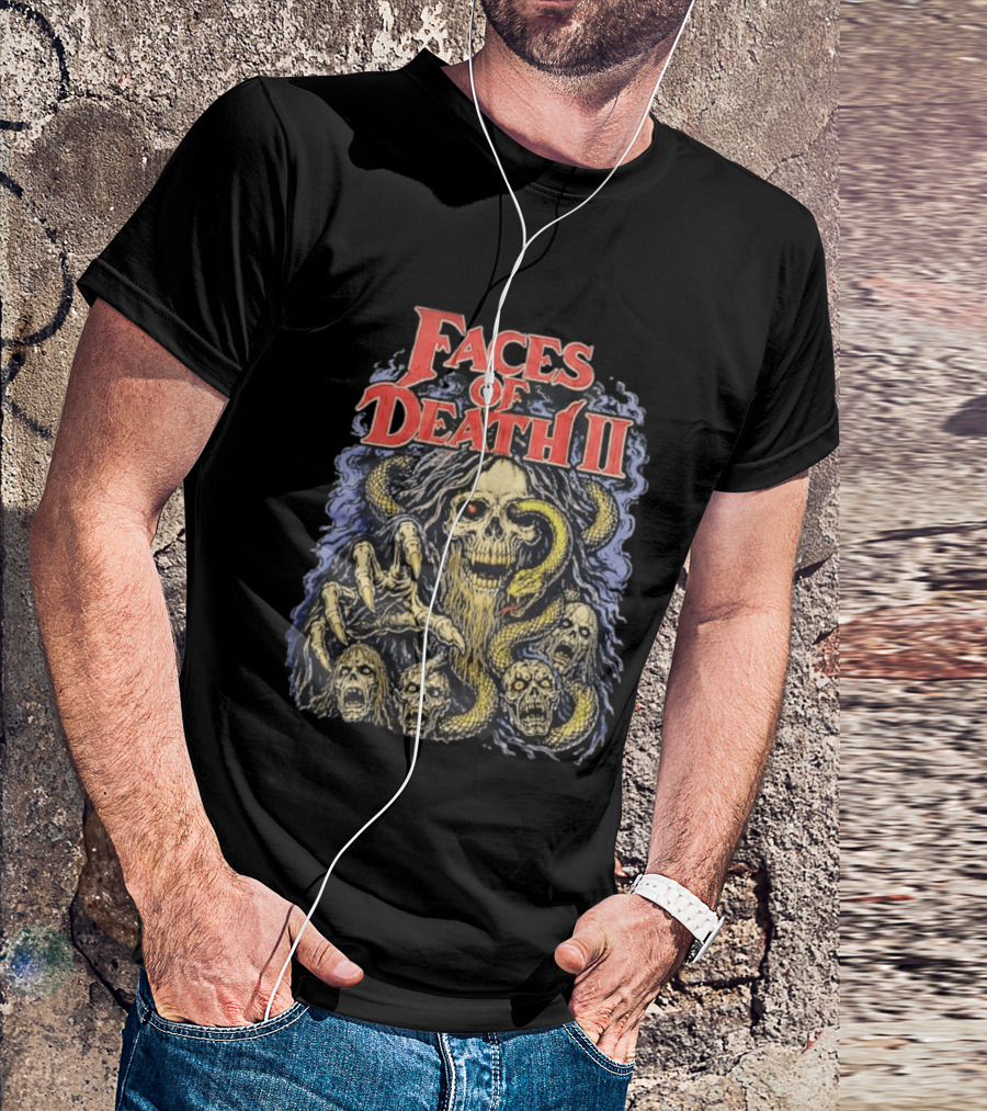Faces Of Death II Skull Snakes And Claws T-Shirt