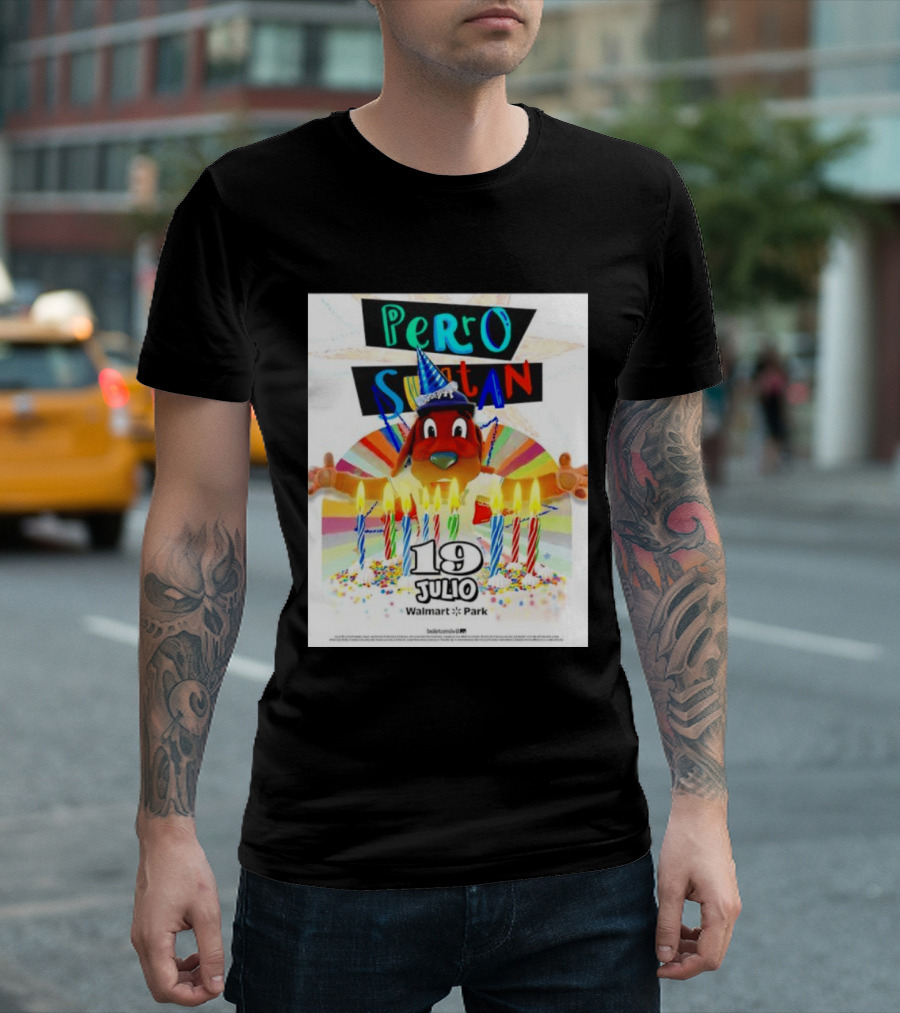 Perro Sultan Birthday Event 19 Julio Walmart Park Celebration T-Shirt