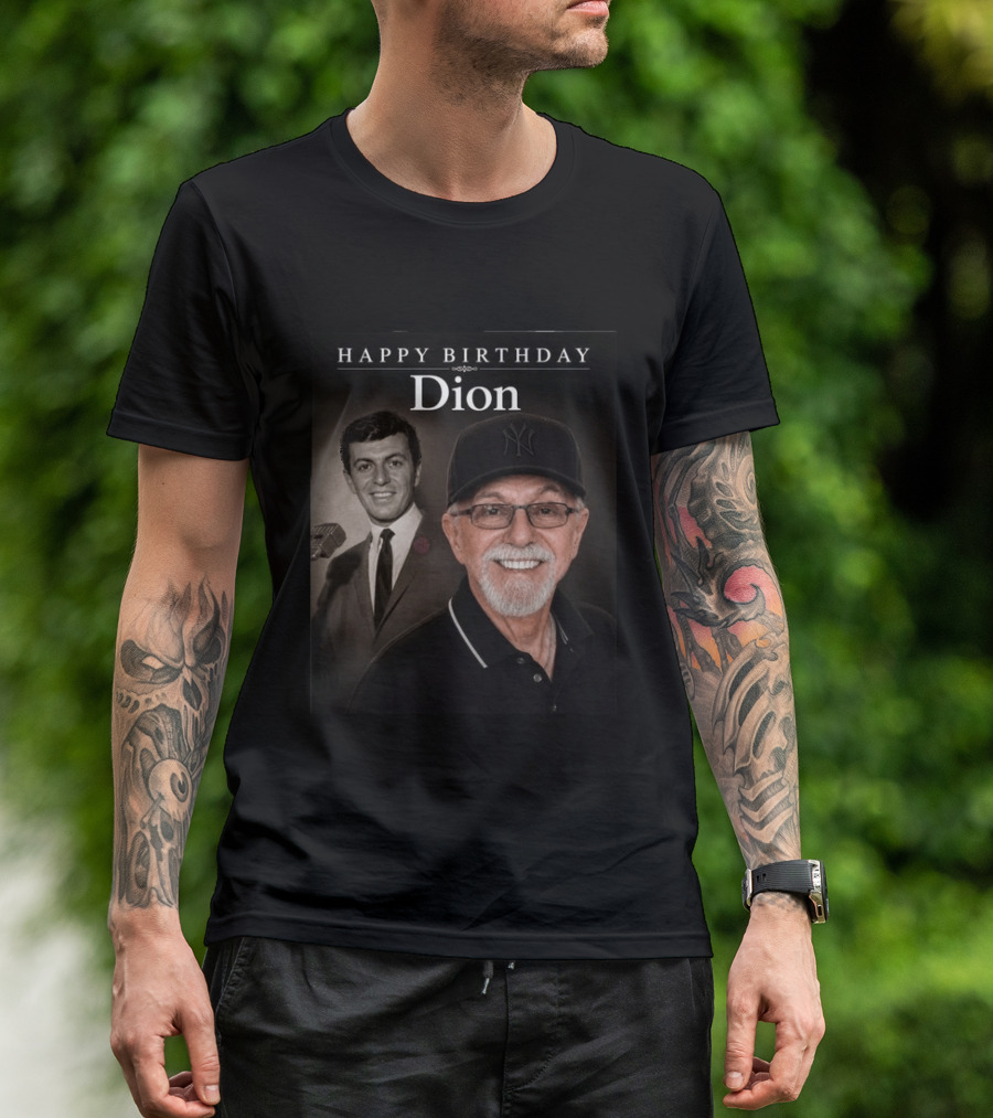 Happy Birthday Dion Iconic Celebration With Smiling T-Shirt