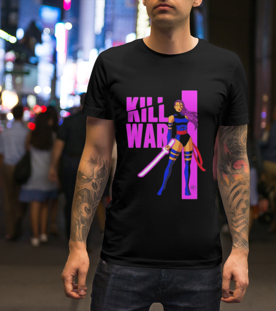 Psylocke Marvel Comics Kill War Pink T-Shirt