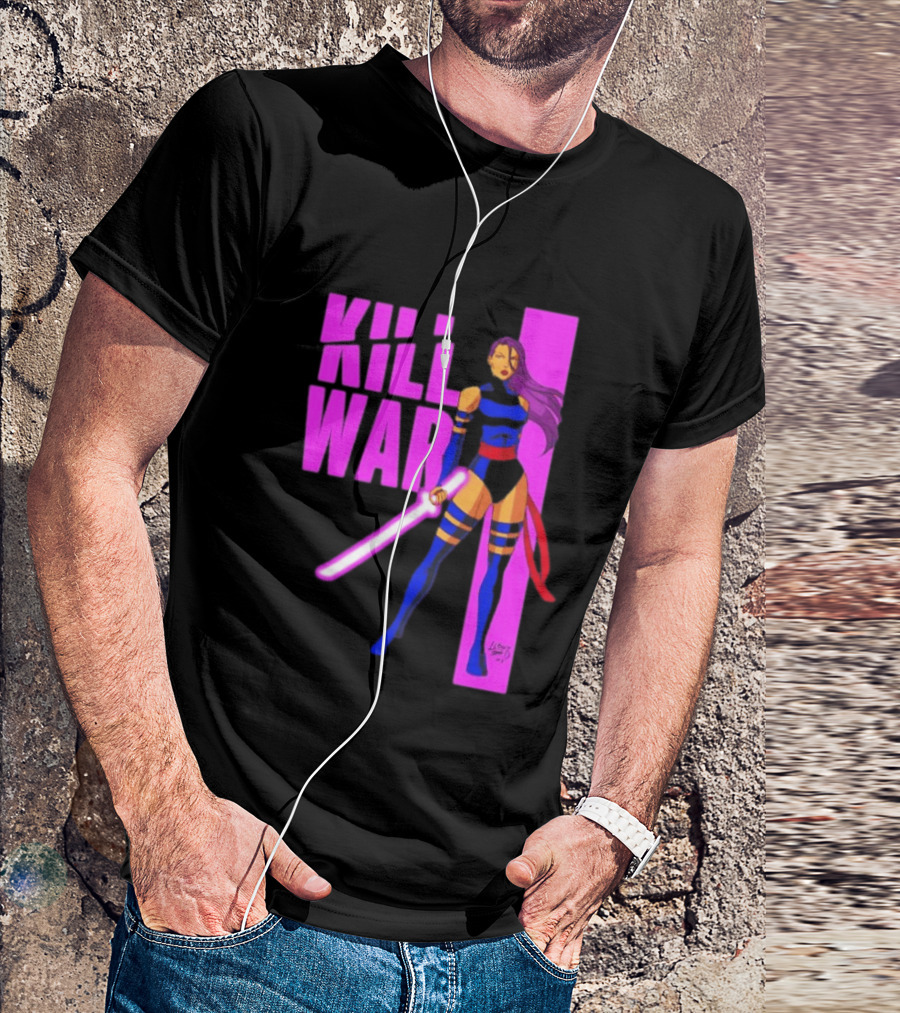Psylocke Marvel Comics Kill War Pink T-Shirt