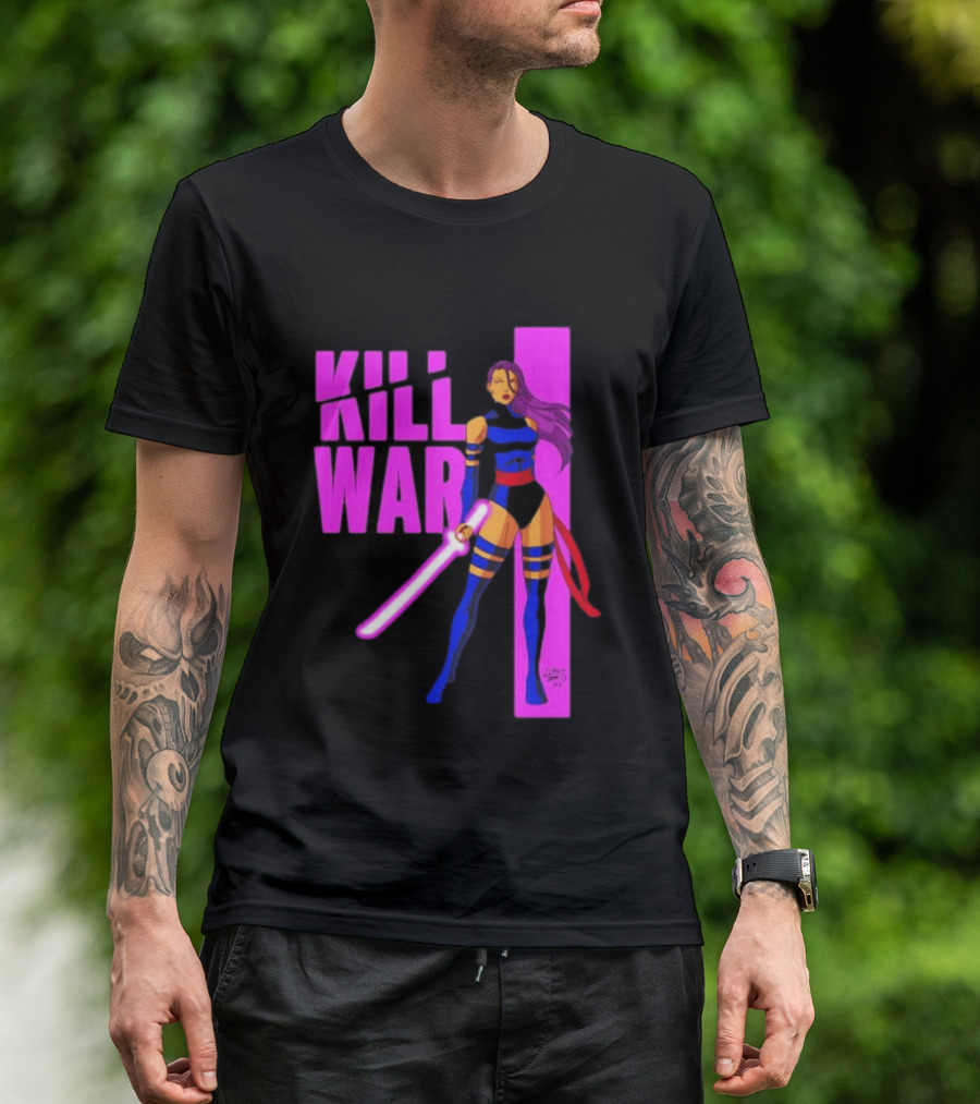Psylocke Marvel Comics Kill War Pink T-Shirt
