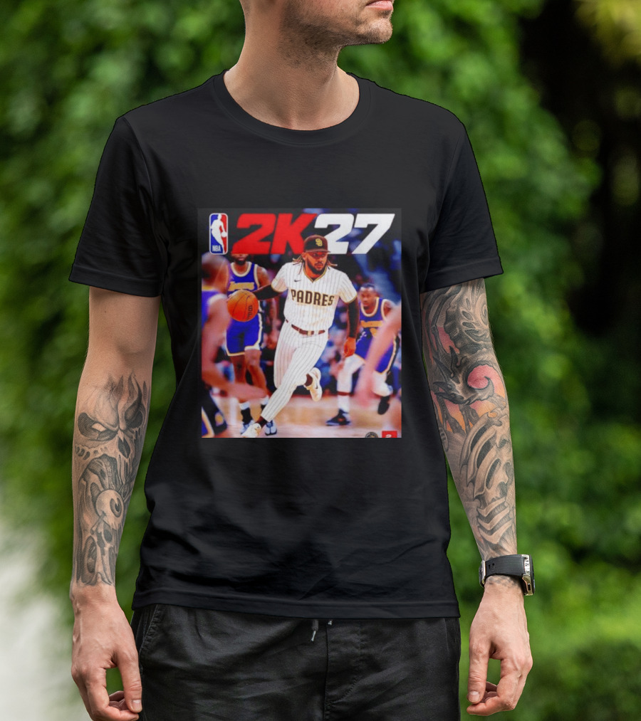 San Diego Padres NBA 2K27 Crossover Concept With Basketball Action T-Shirt
