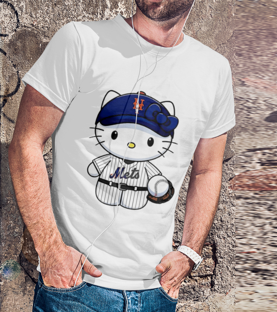Hello Kitty New York Mets MLB Baseball Fan T-Shirt