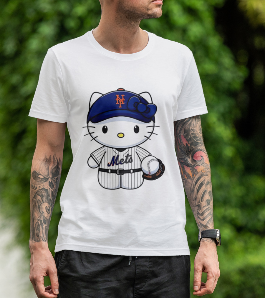 Hello Kitty New York Mets MLB Baseball Fan T-Shirt