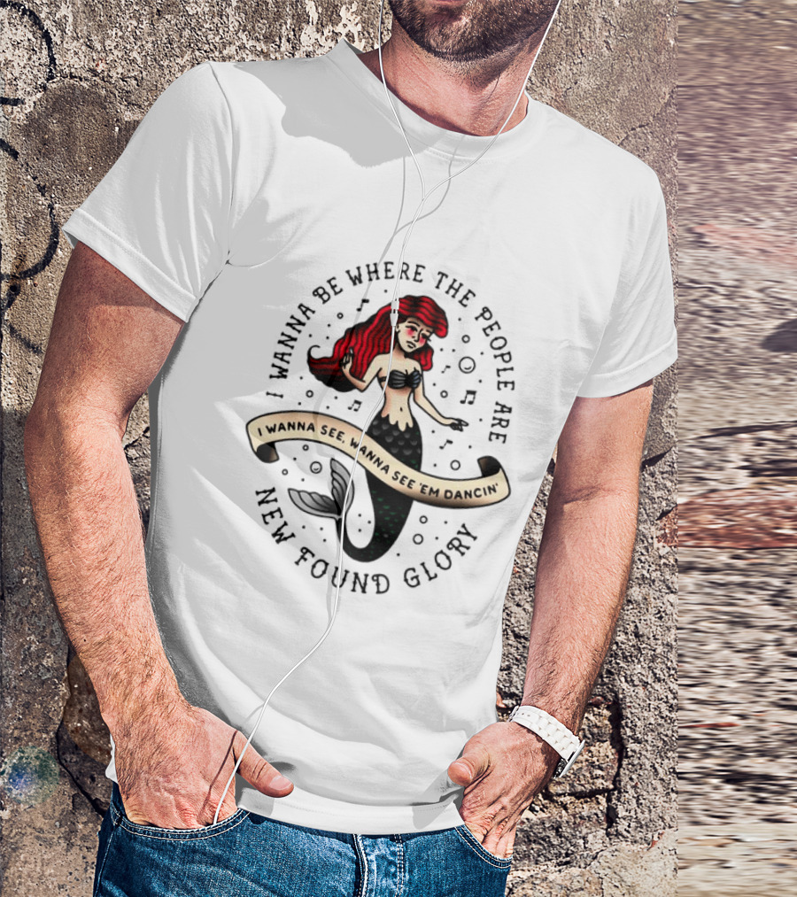 New Found Glory I Wanna Be Where The People Are Mermaid T-Shirt