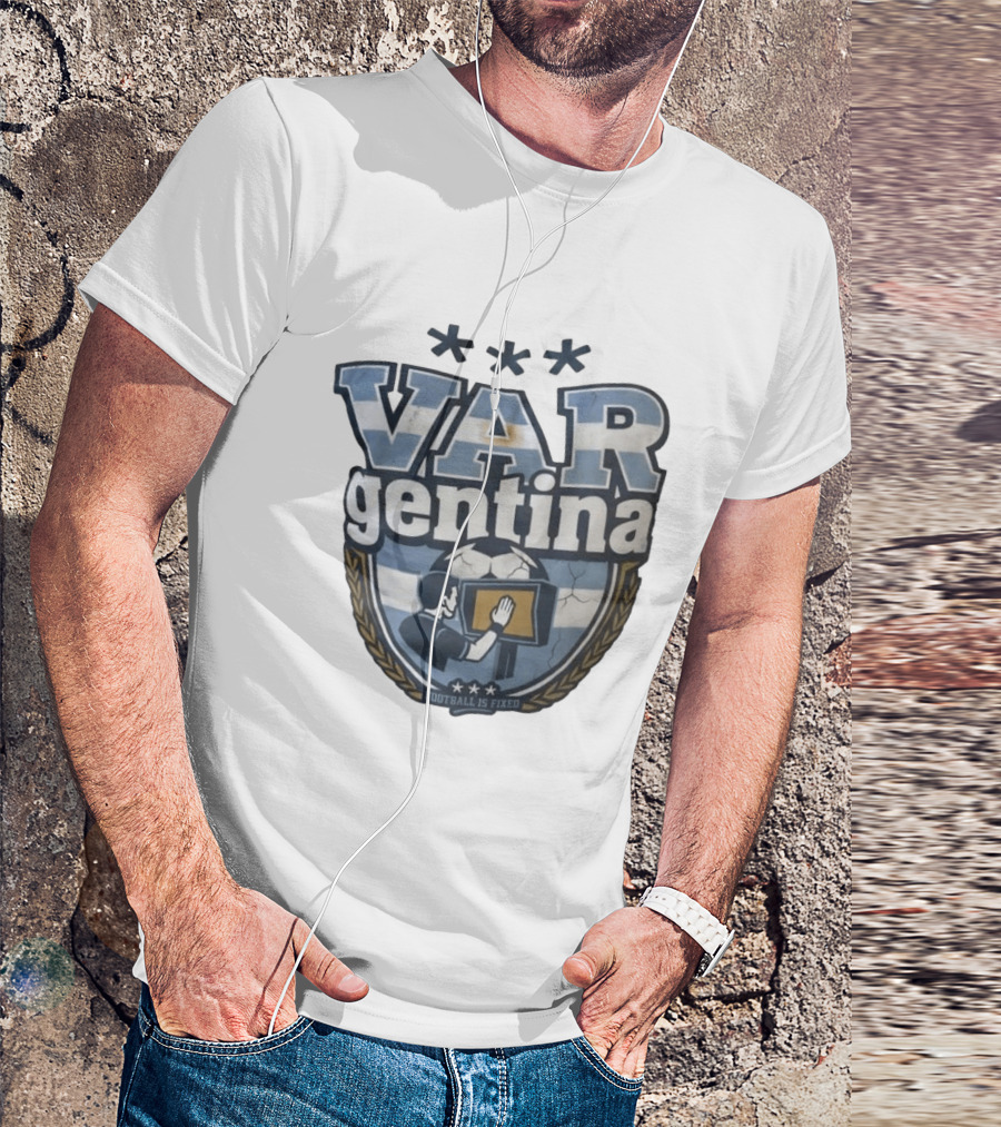 VAR Gentina Football Is Fixed Soccer Crest T-Shirt