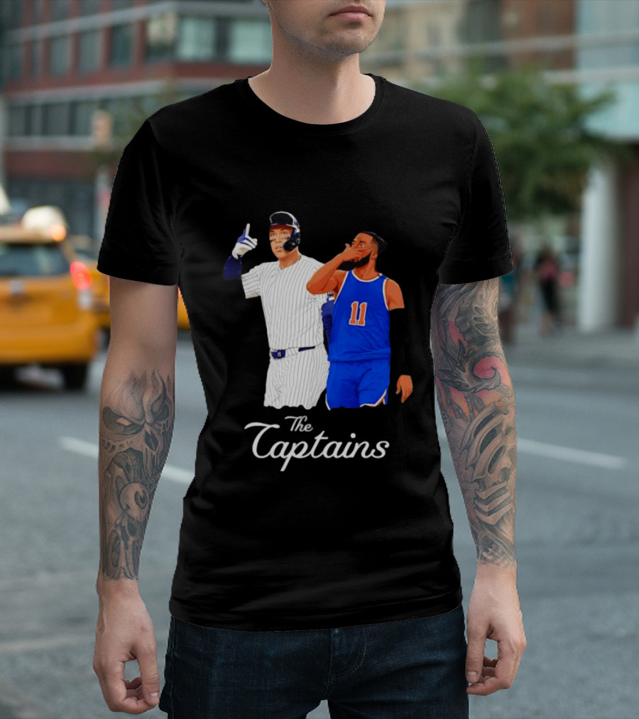 Aaron Judge New York Yankees Jalen Brunson New York Knicks The Captains T-Shirt