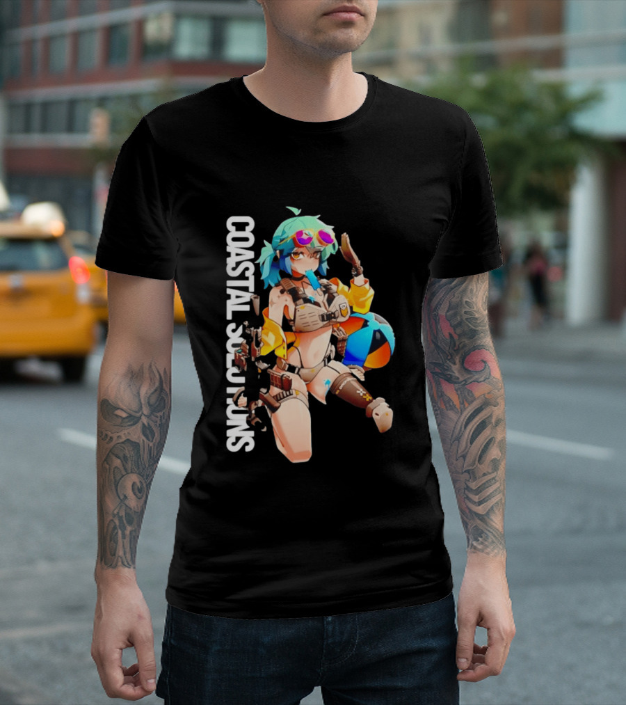 Coastal Solutions Anime Girl Popsicle Tactical Beach Vibes T-Shirt