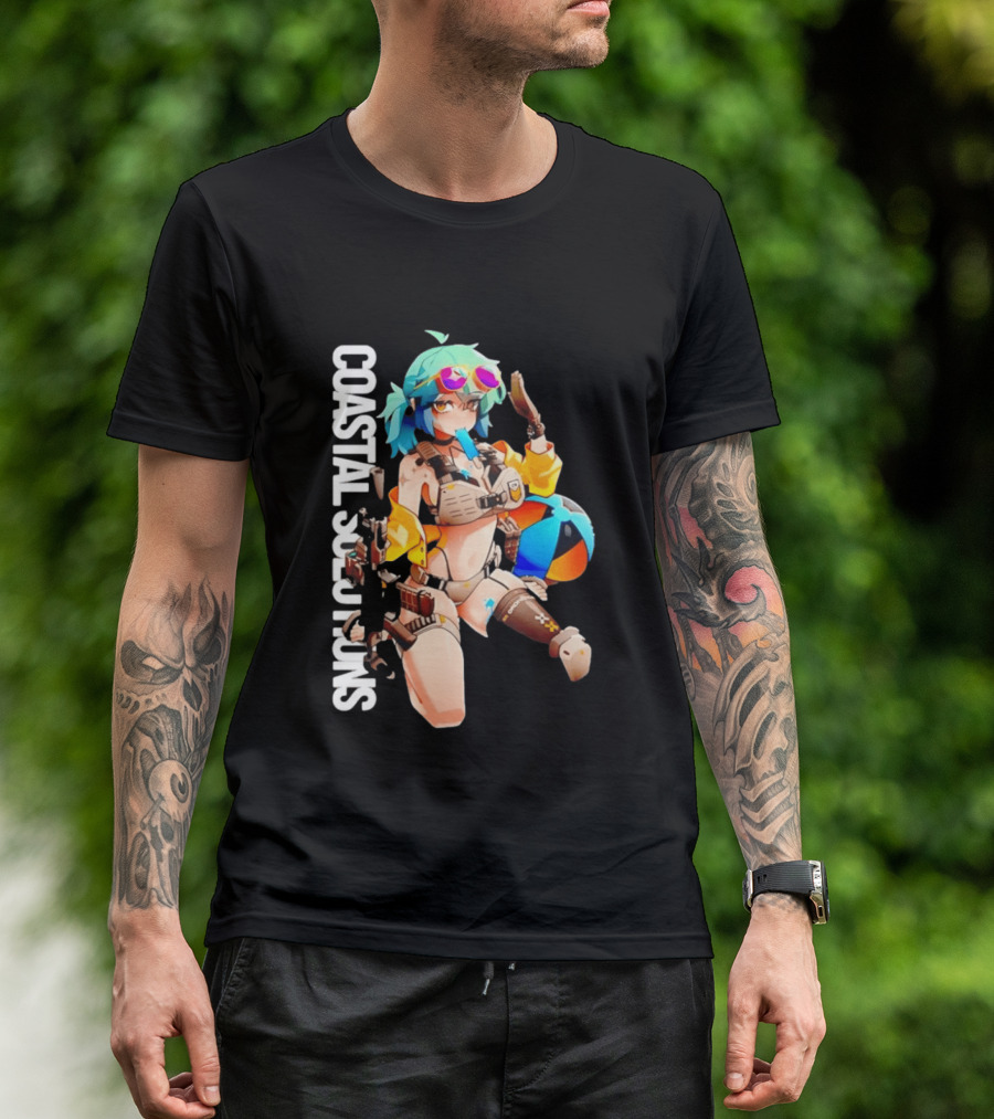 Coastal Solutions Anime Girl Popsicle Tactical Beach Vibes T-Shirt